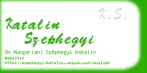 katalin szephegyi business card
